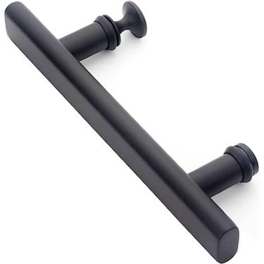 Imagem de BAZAC Puxador de porta de chuveiro de cozinha de banheiro de aço inoxidável para maçaneta de vidro temperado de chuveiro, preto - 450 mm