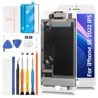 Imagem de Olivechard OEM LCD para iPhone SE 2022 3ª geração de 4,7 polegadas, substituição de tela branca com sensor de alto-falante auricular para câmera frontal Flex (A2783, A2595, A2785) Kit de reparo de