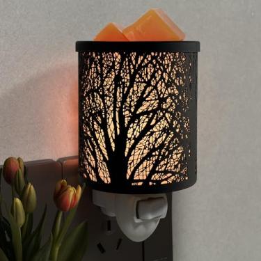 Imagem de kaakuuki Aquecedor De Cera, Aquecedor De Cera De Vela Para Aquecedor De Cera Derretida Perfumada, Queimador De Cera Elétrico Como Presentes Para Mães E Avós (Floresta Negra)…