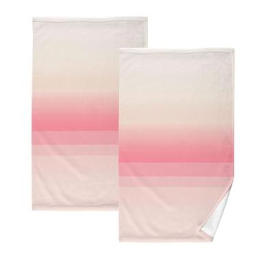 Imagem de Blushing Horizon Shift-52 toalhas de banho de algodão 2 peças, toalhas de mão pequenas, toalhas de banho absorventes, toalhas de banho de secagem rápida, toalhas decorativas para banheiro, cozinha