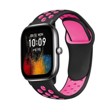 Imagem de Pulseira Furadinha Sport Amazfit Gts 4 Mini + Película 3d - TechKing, 