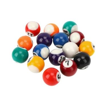 Imagem de Conjunto de 16 bolas de bilhar pequenas de 2,5 cm, conjunto de mini bolas de bilhar de plástico, pequenas bolas de mesa de bilhar numeradas, suprimentos de mesa de bilhar para jogos de recreação