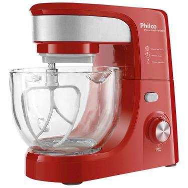 Imagem de Batedeira Planetária Philco Turbo Glass PHP500 com 11 Velocidades + Função Turbo - Vermelha