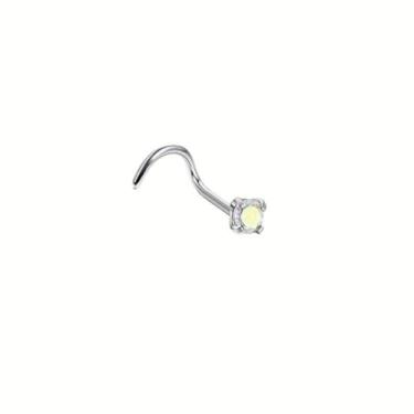 Imagem de Piercing Aço Cirurgico Nariz Nostril Colorido Rain Zirconia - Oremte