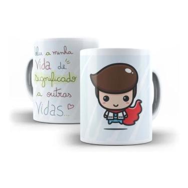 Imagem de Caneca Porcelana "Coleção Vai Passar" Médico Super Herói Que A Minha V