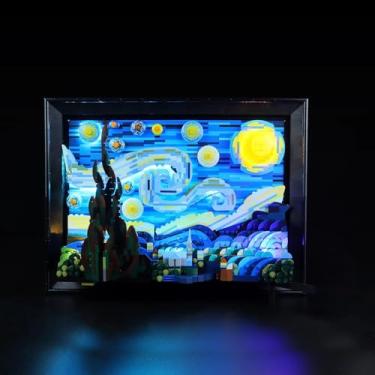 Imagem de Bourvill led Lights Kit for Lego Vincent Van Gogh - The Starry Night 21333 - Lights Set Compatible with Lego 21333 Building Blocks - Standard Version (Lights Kit Without Model)