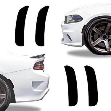 Imagem de NDRUSH – Película de vinil para marcadores laterais blackout, sobreposição pré-cortada, capa frontal traseira de liberação de ar compatível com Dodge Charger 2015 2016 2017 2018 2019 2020