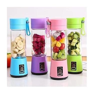 Imagem de Liquidificador Portátil Recarregável USB, 380ml, Mini Mixer Pessoal para Sucos e Vitaminas