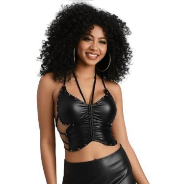 Imagem de Cropped Corset Viena Feminino Com Bojo Cyberpunk Espartilho Tendência 
