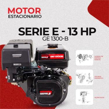 Imagem de Motor Gasolina Horizontal Estacionario GE700B Manua 7HP E 13HP Kawashi