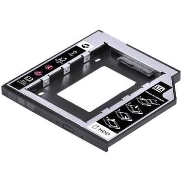 Imagem de Adaptador caddy para hd ou ssd gaveta dvd notebook sata 9.5mm ac-95 - 