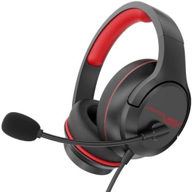 Imagem de Fone de ouvido para jogos para Xbox One, PS5, PS4, PC, Sega Game Gear e outros dispositivos com conector de áudio de 3,5 mm, Plug and Play, fones de ouvido para jogos para Nintendo Switch com