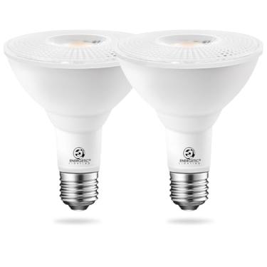 Imagem de E ENERGETIC LIGHTING Pacote Com 2 Lâmpadas Led Par30 Energéticas, Holofote Para Áreas Internas Externas, Equivalente A 75 Watts, 10 W Regulável, Luz Natural De 5000 K, 1000 Lúmens, Base E26, À Prova