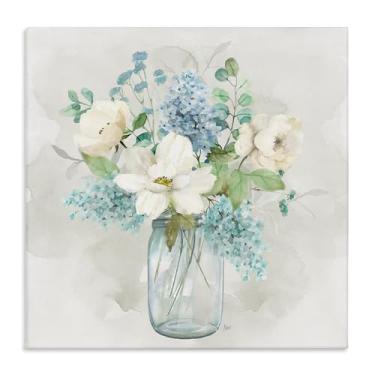 Imagem de Stupell Industries Design de arte de parede em tela Country Bunches Bouquet por Nan, 43 x 43 cm