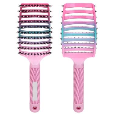 Imagem de Escova de Nylon Extra Larga para Cabelos Cacheados - Desembaraçador para Cabelos Molhados e Fofinhos | Ferramentas para Modelar Cabelos Grossos com Cerdas Massageadoras (01)