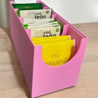 Imagem de Porta Chá- Sachê Empalhável - Porta Controle - Flex 3D, ROSA