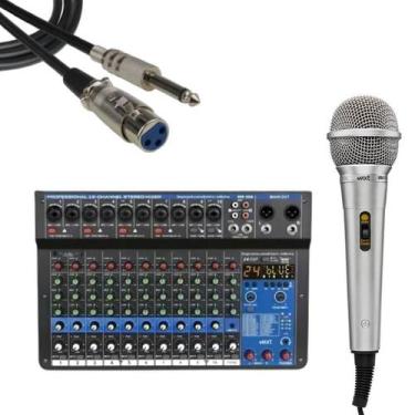 Imagem de Kit mesa de som mxt mx-12a + mic mxt m1800s + cabo p10/xlrf