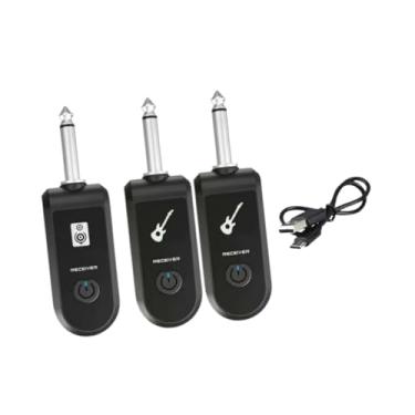 Imagem de Colaxi Transmissor e receptor de guitarra XLR, adaptador de microfone profissional para baixos, alto-falantes, instrumentos, microfone dinâmico, pedais de, Black Set B