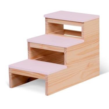 Imagem de Madeira Quarto E Banheiro Banquinho 3 Andar Rosa