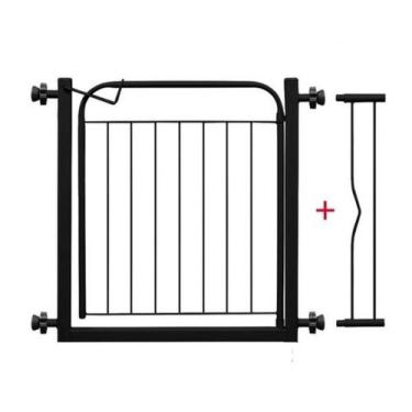 Imagem de Grade Portão Portãozinho Proteção Pet 69 A 84 Cm Preto - Convenienza