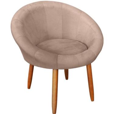 Imagem de Poltrona Roma para Sala de Estar Decorativa Cadeira Estofada Resistent