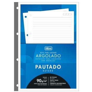 Imagem de Refil Para Caderno Argolado Universitario 90gr 80fls - Tilibra