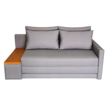 Imagem de Sofá Cama Casal com Tampo Lateral Esquerdo Tecido Impermeável Acquablo