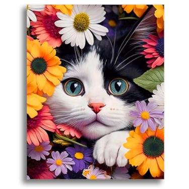 Imagem de Oiuyamn Pintura por número para adultos, kits de pintura a óleo DIY, tela fácil de pintar por números para iniciantes, perfeito para presentes e decoração de casa (40,6 cm x 50,8 cm)