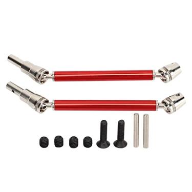 Imagem de 2pcs metal aço dianteiro traseiro traseiro eixo de acionamento CVD para ARRMA 1/10 Série Modelos de carro de controle remoto (Vermelho)