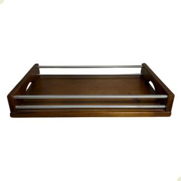 Imagem de Bandeja Decorativa Para Cantinho do Café com Alças - 45X28 - Beto Move
