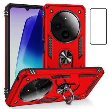 Imagem de Capa para Xiaomi Redmi 14C 4G com protetor de tela, capa protetora traseira protetora para Redmi 14C 4G LTE fina proteção militar à prova de choque Armor Defender capa traseira para Redmi 14C 4G (14C