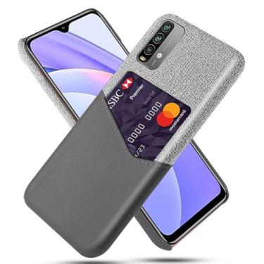 Imagem de Capa para Xiaomi Redmi Note 9 4G,Tela e tampa de couro PU,Antideslizante,360°cobertura completa à prova de choque com 1 slot de cartão atrás,Prevenção de queda-Gray
