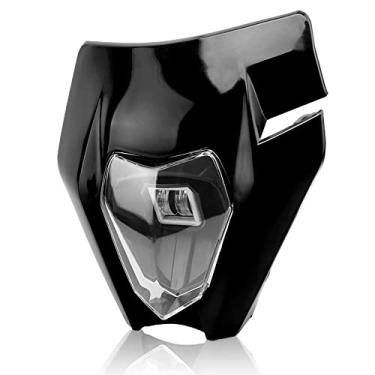 Imagem de PowerMotor Faróis de motocicleta para Dirt Bike, Dirtbike Kit de luz de cabeça de LED universal para a maioria dos Dirt Pit Enduro Motocicleta Farol Frontlight para ATV SX-F EXC EXC-F