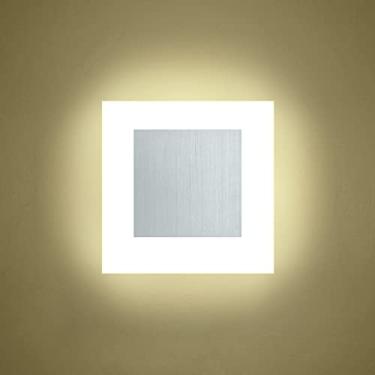Imagem de Kawell Arandela De Parede Led Moderna 10 W, Luminária Quadrada Acrílico Para Ambientes Internos, Minimalista Quarto, Sala Estar, Escada, Corredor, Branco Natural