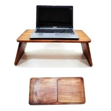 Imagem de Mesa Suporte Multiuso para Notebook  Madeira Maciça  Café na Cama - mt