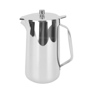 Imagem de Jarra de água de aço inoxidável, chaleira de água moderna de 2 litros com tampa, cabo ergonômico, bico prático, jarro de bebida fria, para água, chá, suco de café