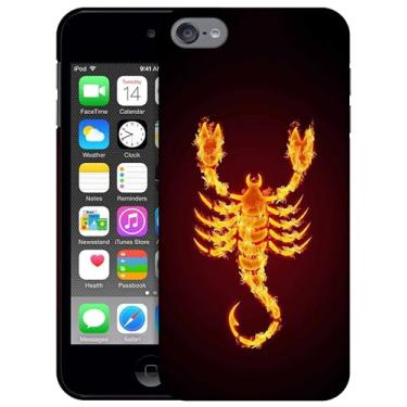 Imagem de SM CASES Capa para iPod Touch 7, capa para iPod Touch 6, capa para iPod Touch 5 - Scorpion Fire Design Capa de plástico rígido para iPod Touch 7/6 / 5.