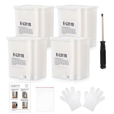 Imagem de TKNCCC 4 peças de substituição de almofada de tinta para resíduos Maintaince Box L3110 compatível com impressoras Ecotank ET-2800 ET-2803 ET-2720 ET-4700 ET-2711 L3110 L3210 L3150 L3250