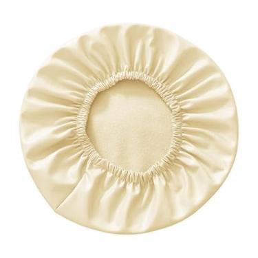 Imagem de ＫＬＫＣＭＳ 4x Capas de Banqueta de Barra Redonda Elástica, Capa Impermeável de Almofada de Banqueta, Capas de Cadeira de Barra Elástica para Cadeira Redonda de