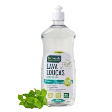 Imagem de Detergente Lava Louças Biodegradável Menta Biowash  650ml - Biowash In