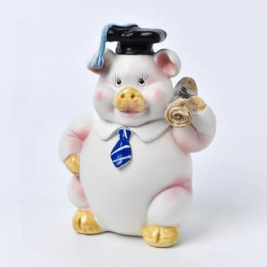 Imagem de Escultura de porco de resina cofrinho para economizar dinheiro, estátua, artesanato, presentes de aniversário para crianças, estatuetas colecionáveis, decoração de escritório em casa (Médico)