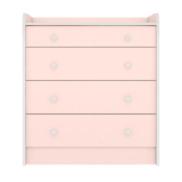 Imagem de 2523 - Comoda Com Trocador Doce Sonho Rosa Acetinado (