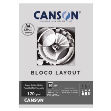 Imagem de Bloco Papel Layout A4 Canson 120g Estudante 50 Folhas