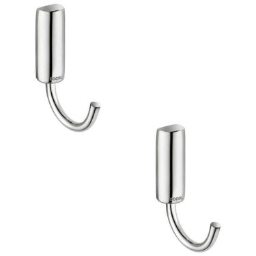 Imagem de Cabide Idea Docol Idea Cromada Banheiro/Lavatório Kit 2