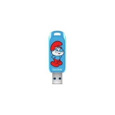 Imagem de Pen Drive SanDisk Smurfs USB Flash Drive, 128GB, USB 3.2 Gen 1, Azul - SDCZIS-128G-G46
