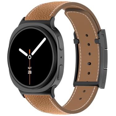 Imagem de CHANCHY Pulseira magnética de couro compatível com Samsung Galaxy Watch 8 de 40 mm/44 mm/clássico de 46 mm 2025, pulseira elegante de couro de grão superior sem lacunas para Galaxy Watch8 feminino e
