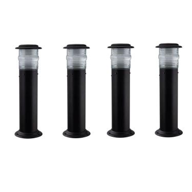 Imagem de Poste Balizador Preto 50cm - Kit 4 Unidades