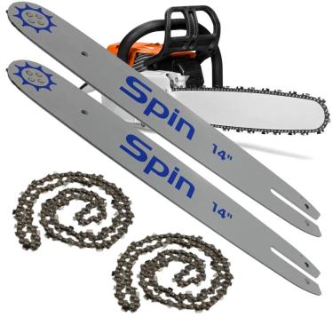 Imagem de 2 Sabre + Corrente Motosserra 14 Poleg. Para Sthil Ms170 180