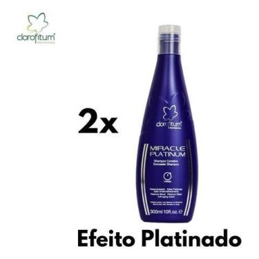 Imagem de Kit Com 2 Shampoo Corretivo - Miracle Platinum Clorofitum
