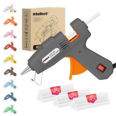 Imagem de Pistola de cola quente ROMECH 20W Mini com 30 bastões de cola para art